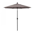 California Umbrella 7.5' Black Aluminum Market Patio Umbrella, Sunbrella Gateway Blush 194061338209